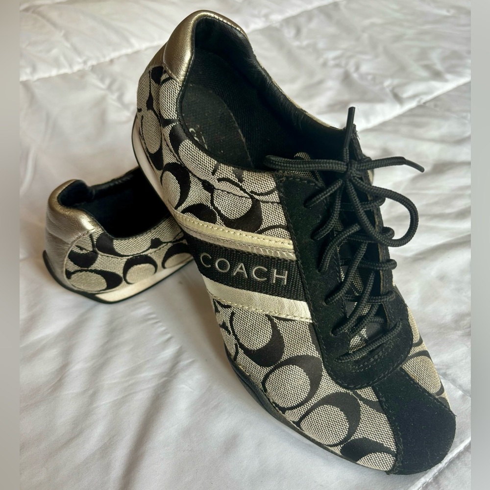 Coach Black and Gray Sneakers in size 7